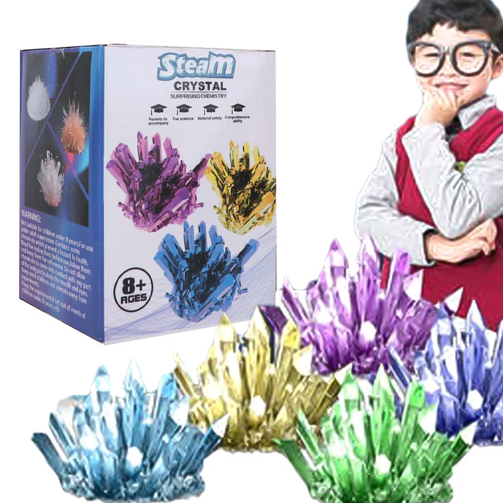 Crystal Growing Kit - Kristal Yetiştirme Bilim Seti Renkli Kristaller