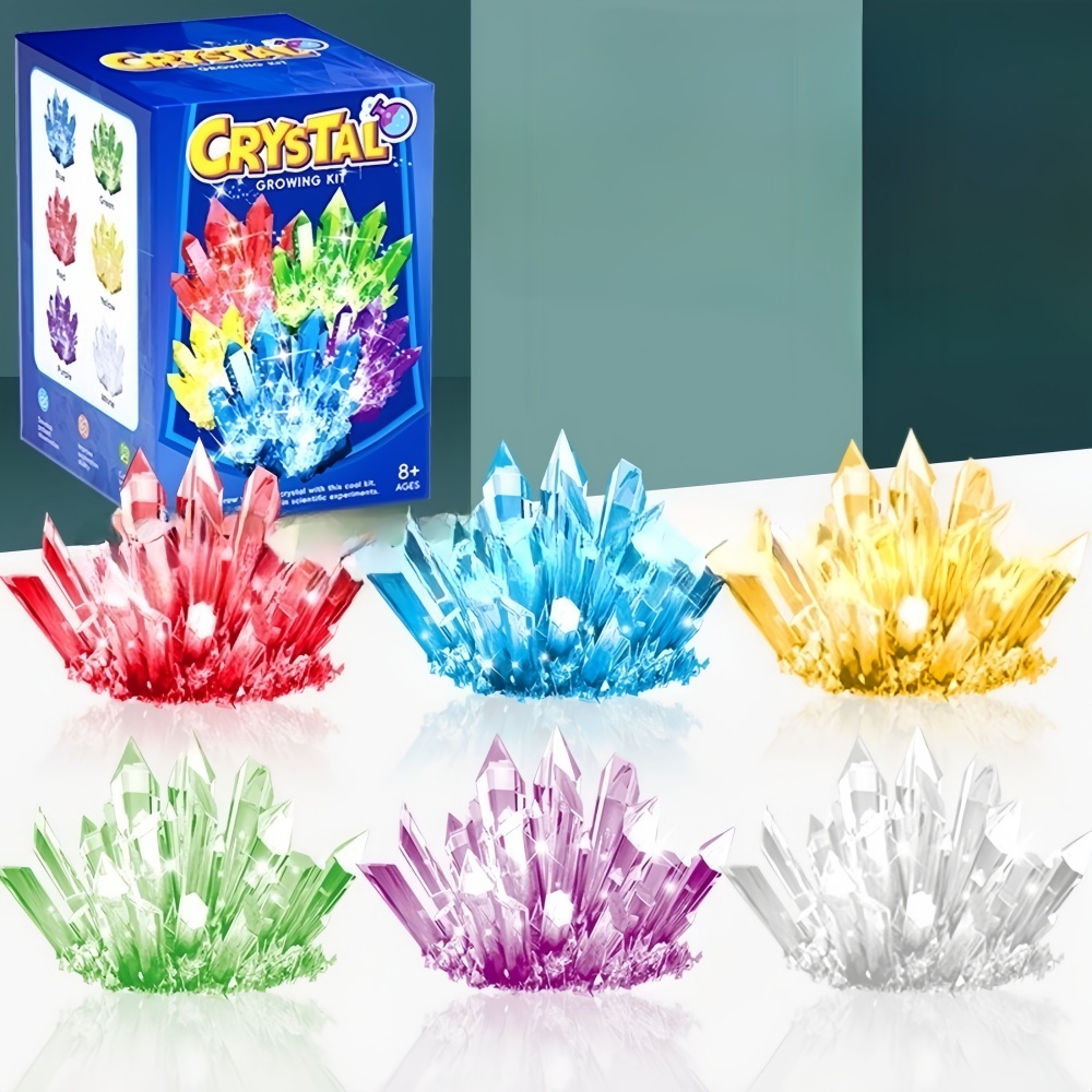Crystal Growing Kit - 1G-Kristal yetiştirme modeli, bilim seti, çeşitli