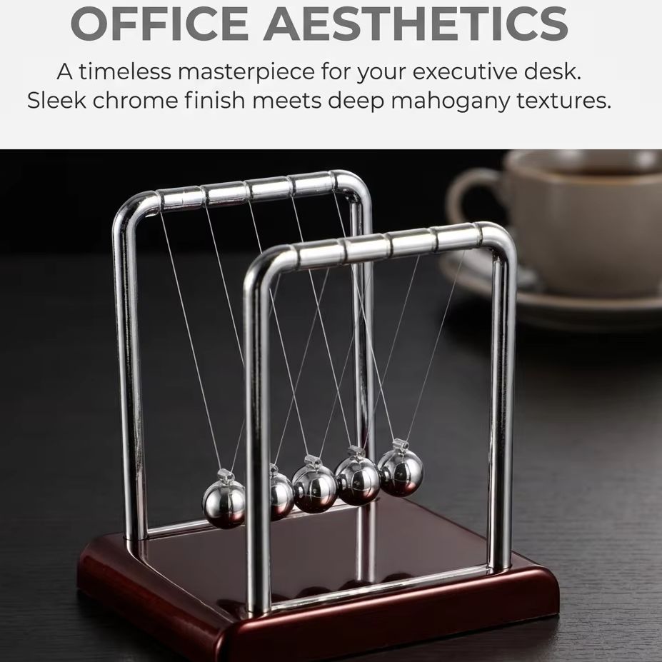 Newton Cradle Large - Newton Cradle Denge Sarkaç Topu Fizik